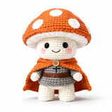 Handmade Mushroom Doll Crochet Plush | Finished Amigurumi Gift