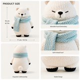 Handmade Polar Bear Crochet Plush | Finished Polar Bear Amigurumi Gift