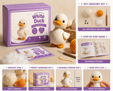 White Duck Crochet Kit with Orange Details