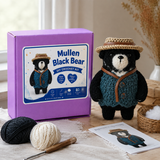 Mullen Black Bear Crochet Kit with Hat and Vest