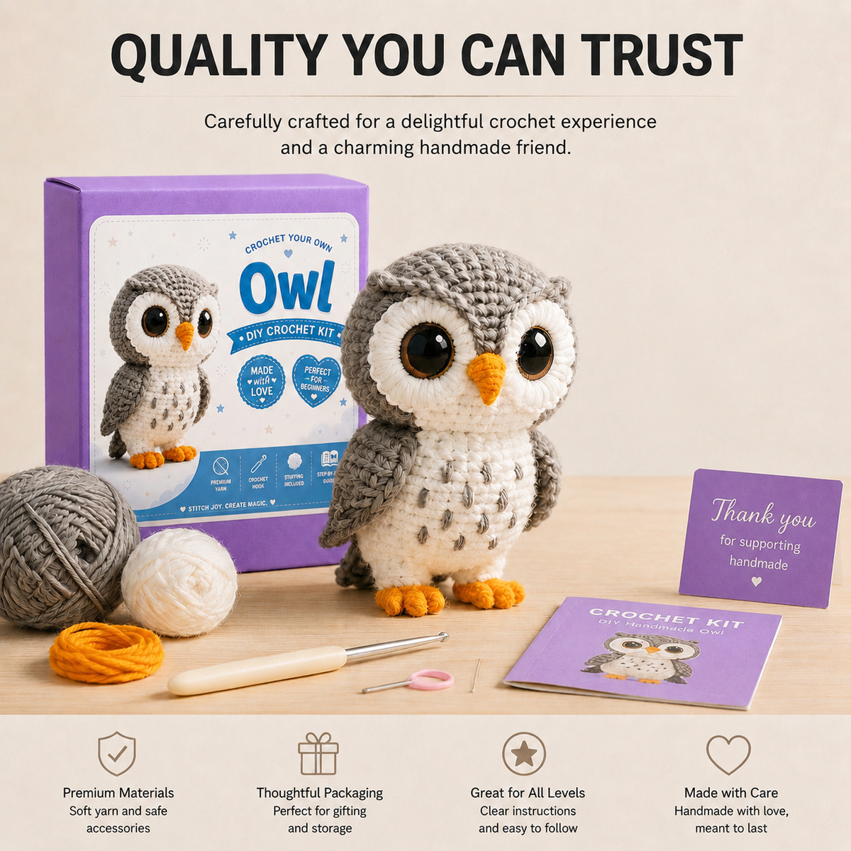 Owl Crochet Kit
