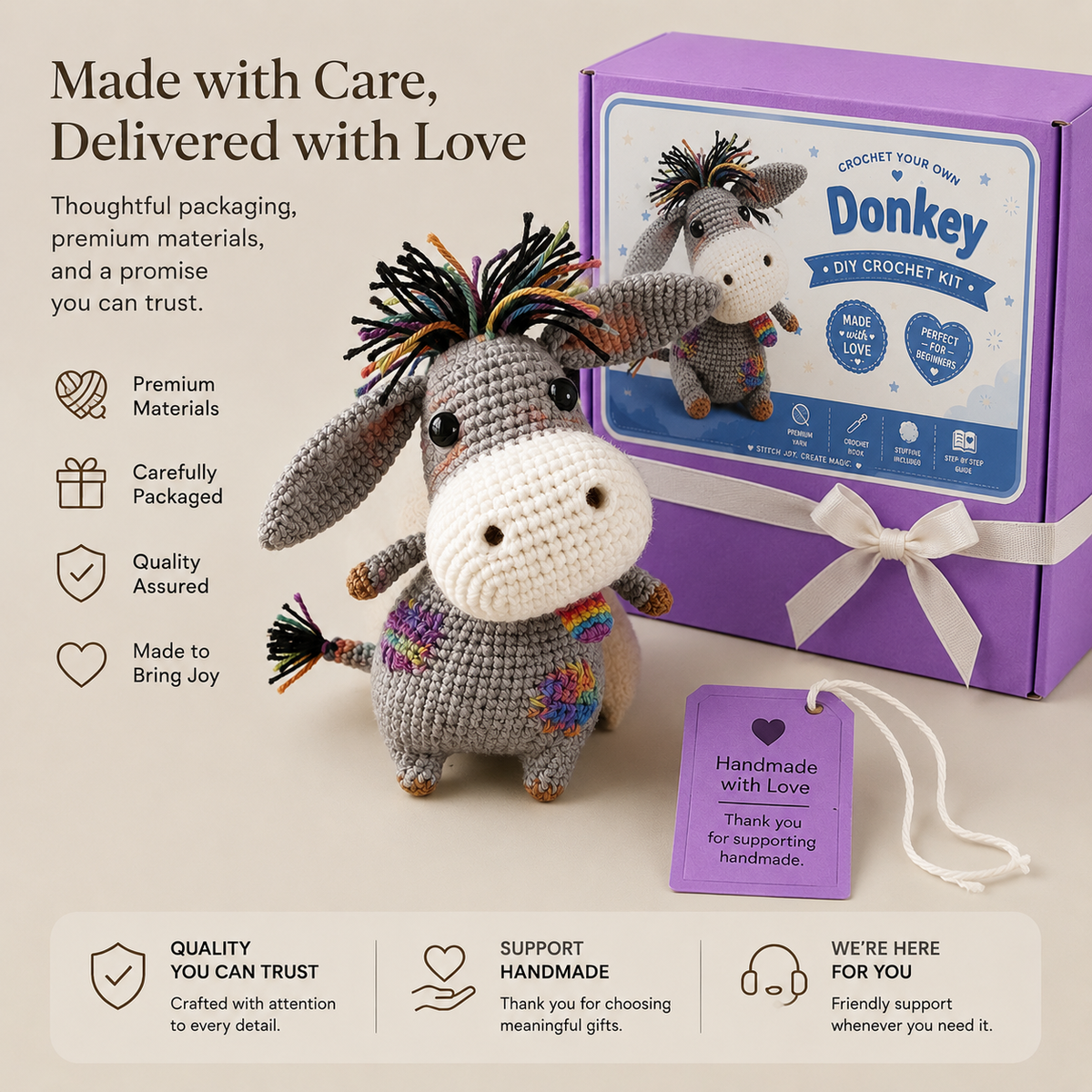 Donkey Crochet Kit