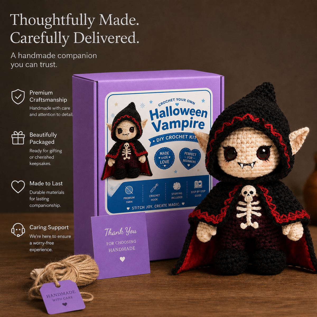 Halloween Vampire Crochet Kit