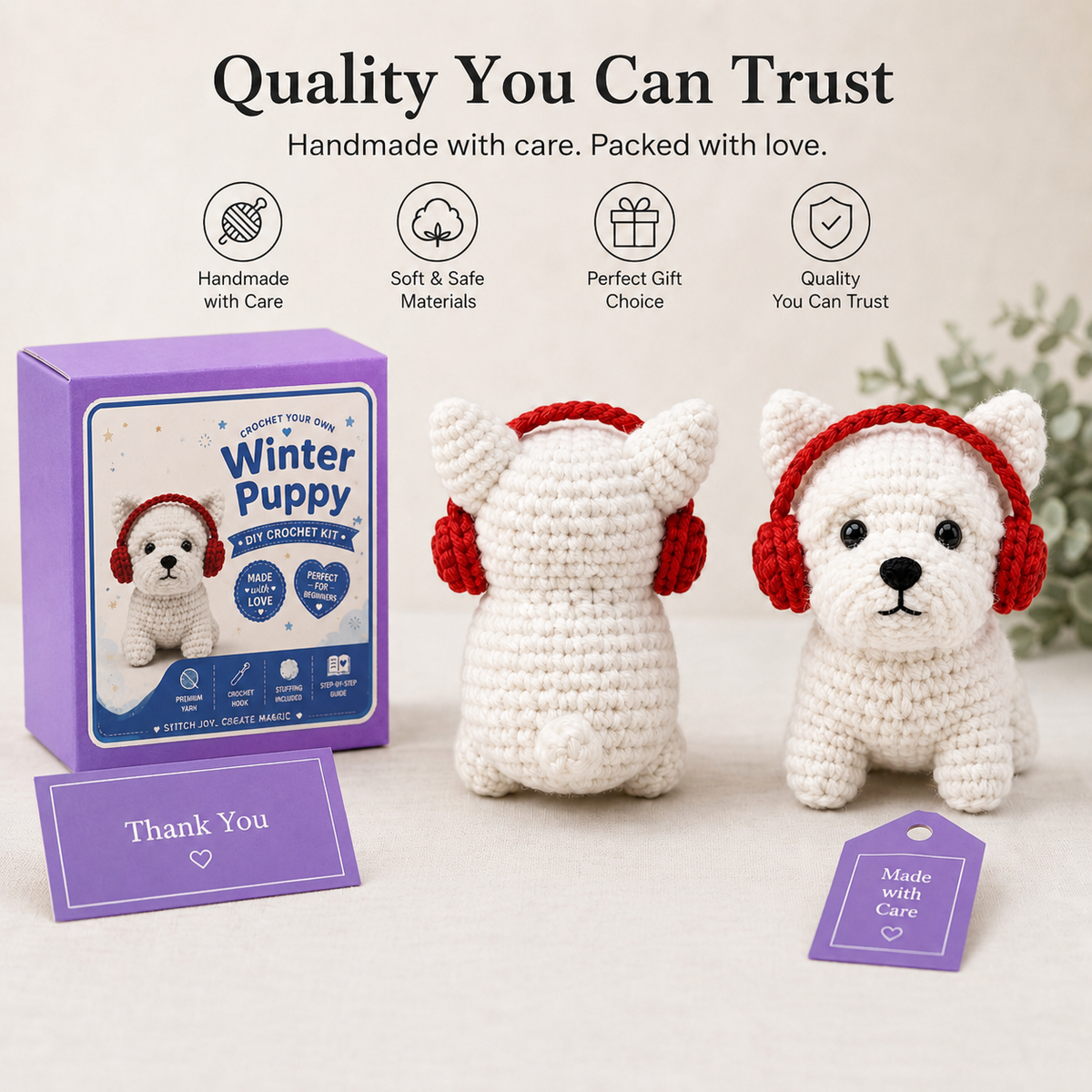 Winter Puppy Crochet Kit