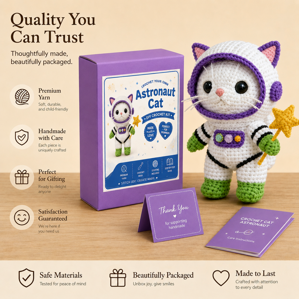 Astronaut Cat Crochet Kit