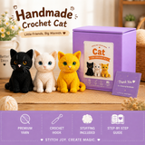 Cat Crochet Kit for Beginners - 3 Color Options