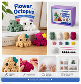 Flower Octopus Crochet Kit – 4 Color Options