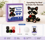 Rose-Holding Raccoon Crochet Kit