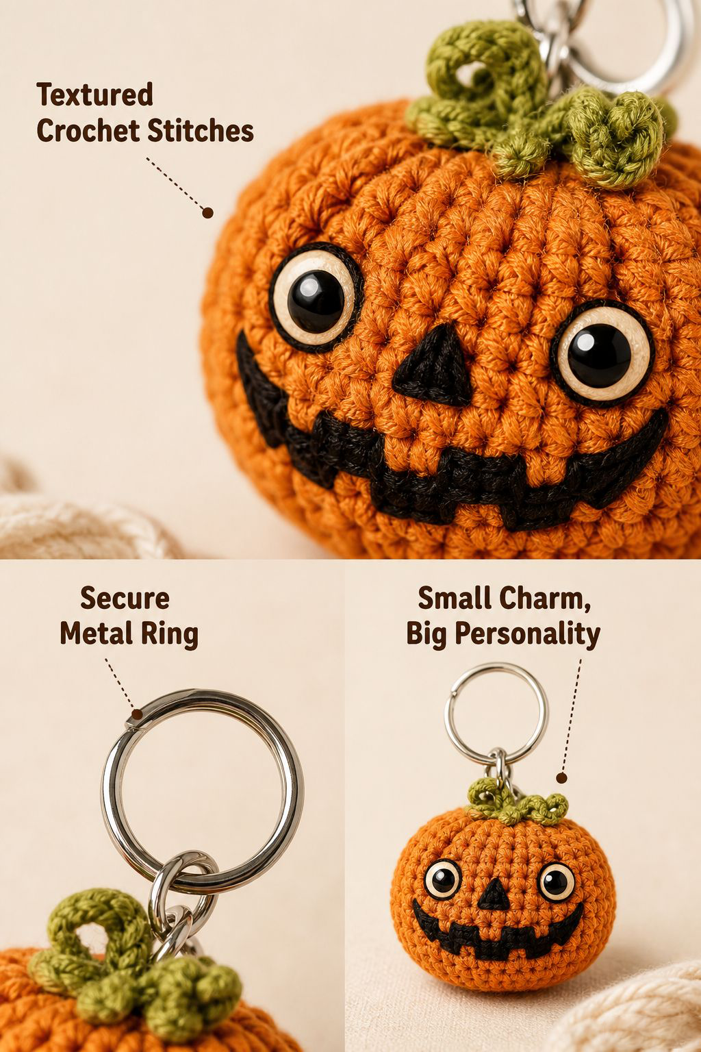 Halloween Crochet Charm Kit – Spooky Mini Characters