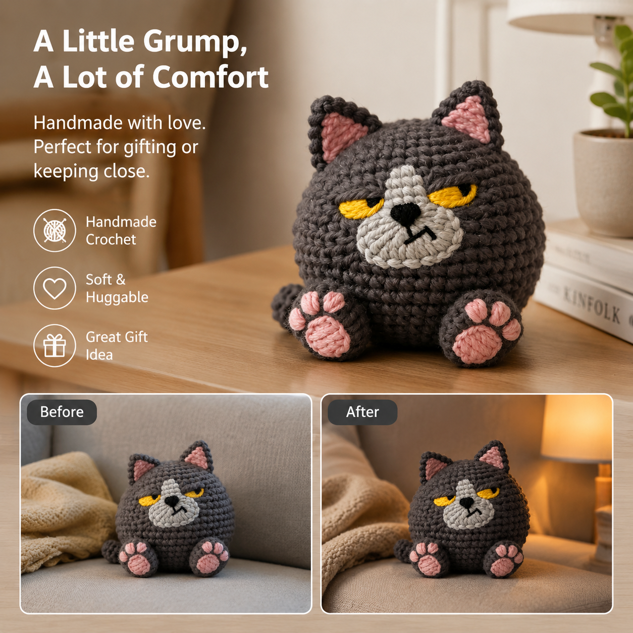 Black Cat Crochet Kit