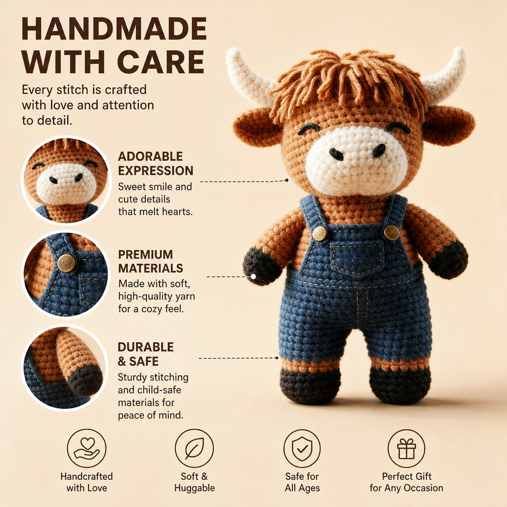 Highland Cow Crochet Kit