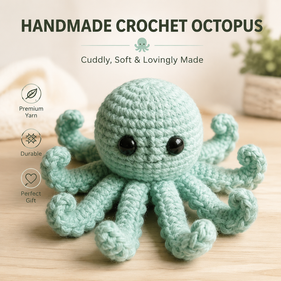 Mint Green Octopus Crochet Kit