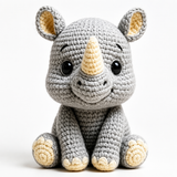 Gray Rhino Crochet Kit