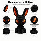 Grumpy Black Bunny Crochet Kit