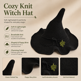 Black Witch Hat Crochet Kit with Leaf Detail