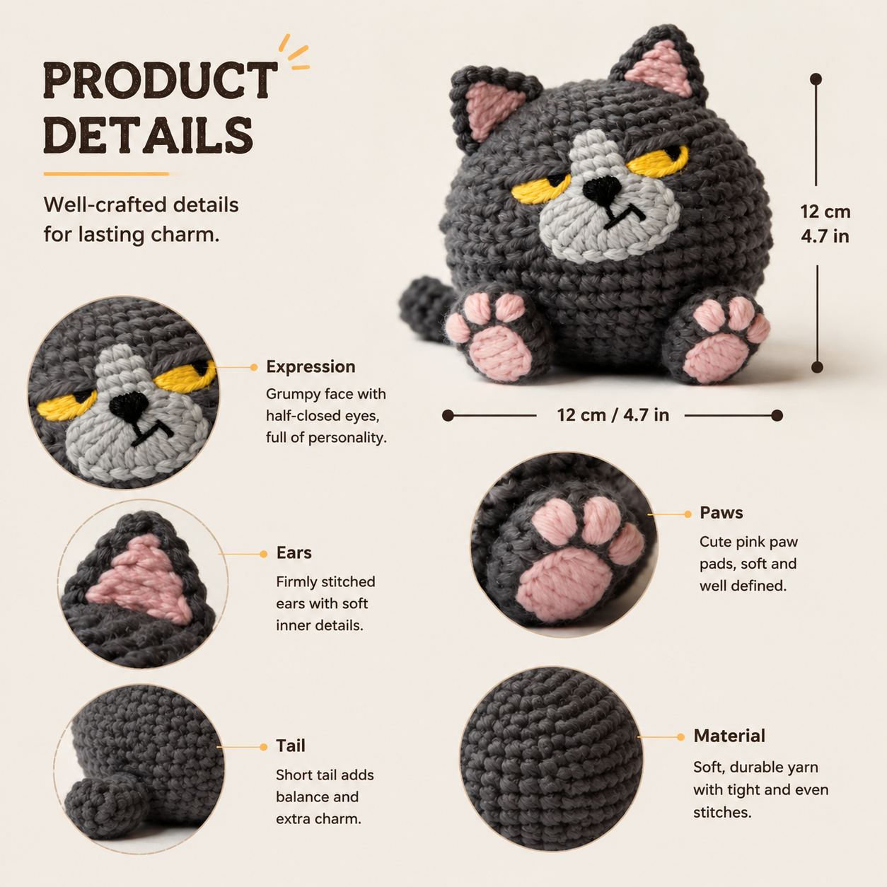 Black Cat Crochet Kit