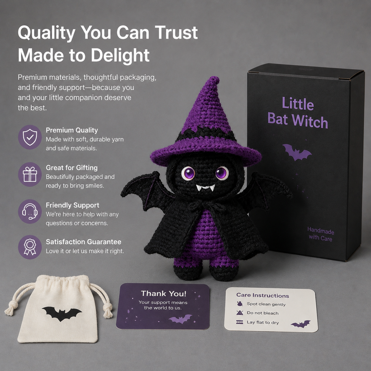 Halloween Bat Crochet Kit