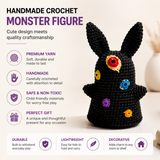 Black Bunny Crochet Kit with Colorful Details