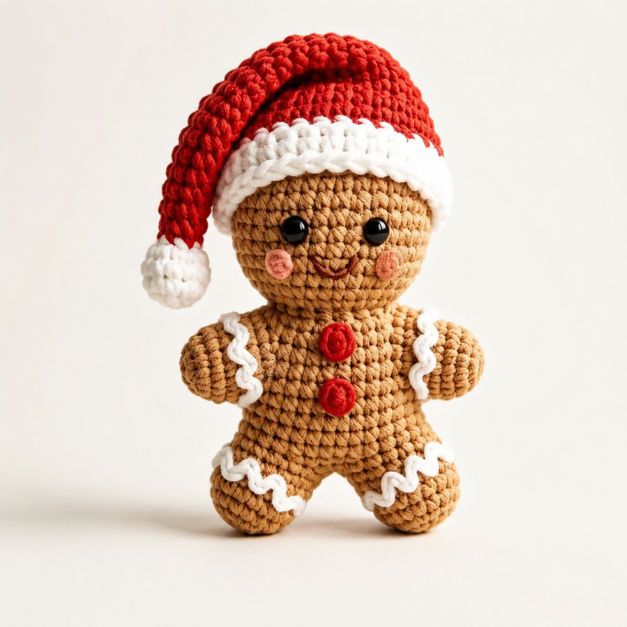 Gingerbread Man Christmas Crochet Kit
