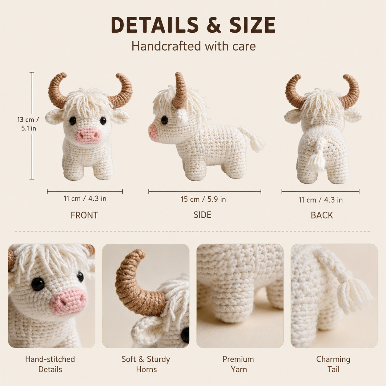 Highland Cow Crochet Kit