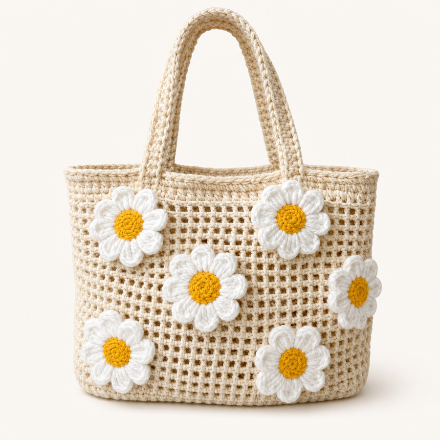 Daisy Tote Bag Crochet Kit