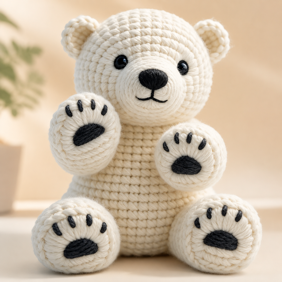 Polar Bear Crochet Kit