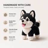 Black and White Husky Crochet Kit