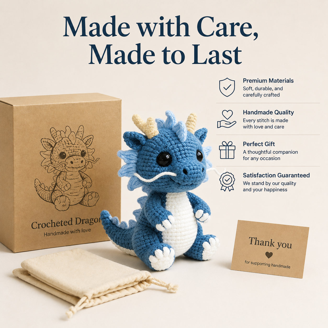 Blue Dragon Crochet Kit