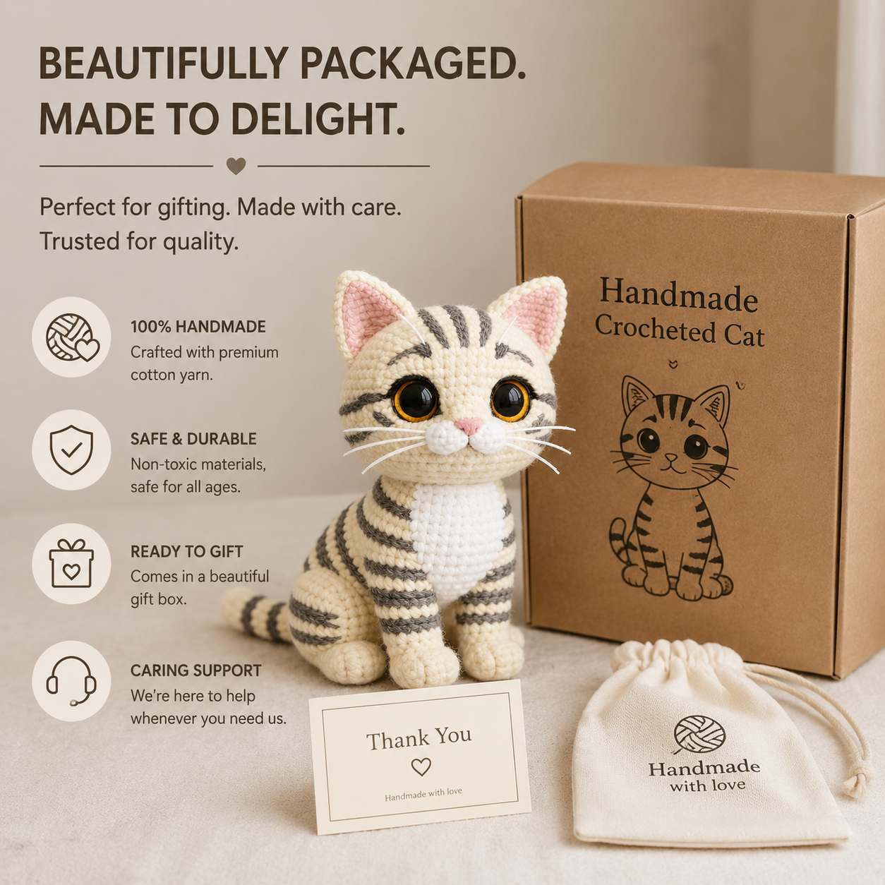 Tabby Cat Crochet Kit