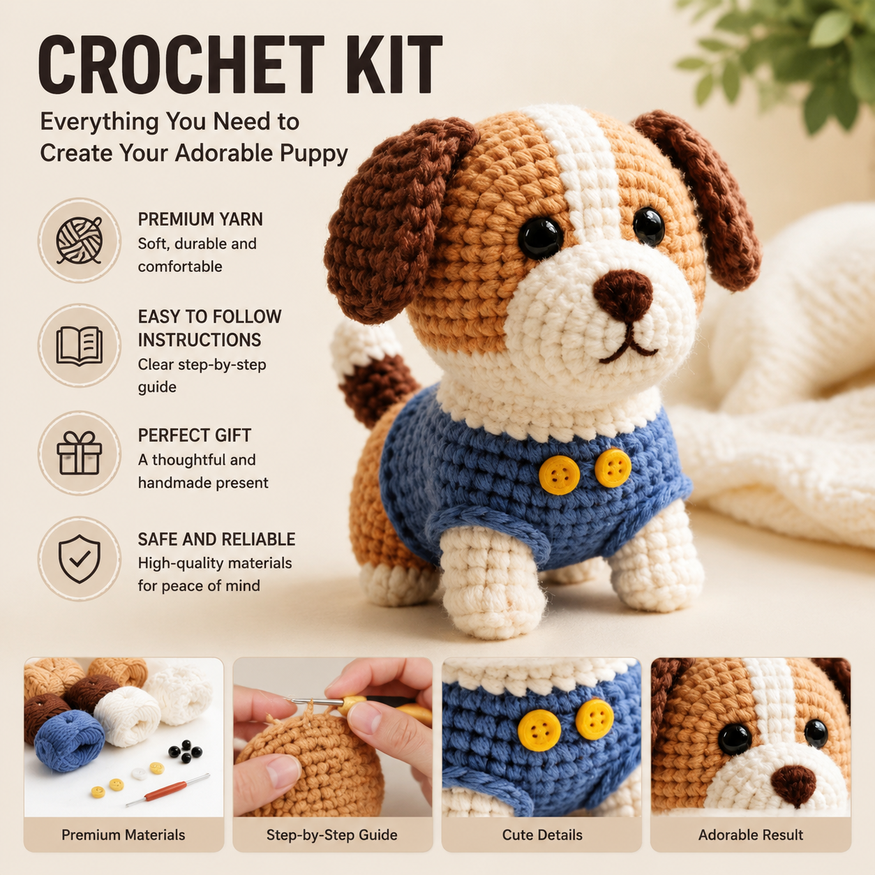 Puppy Crochet Kit