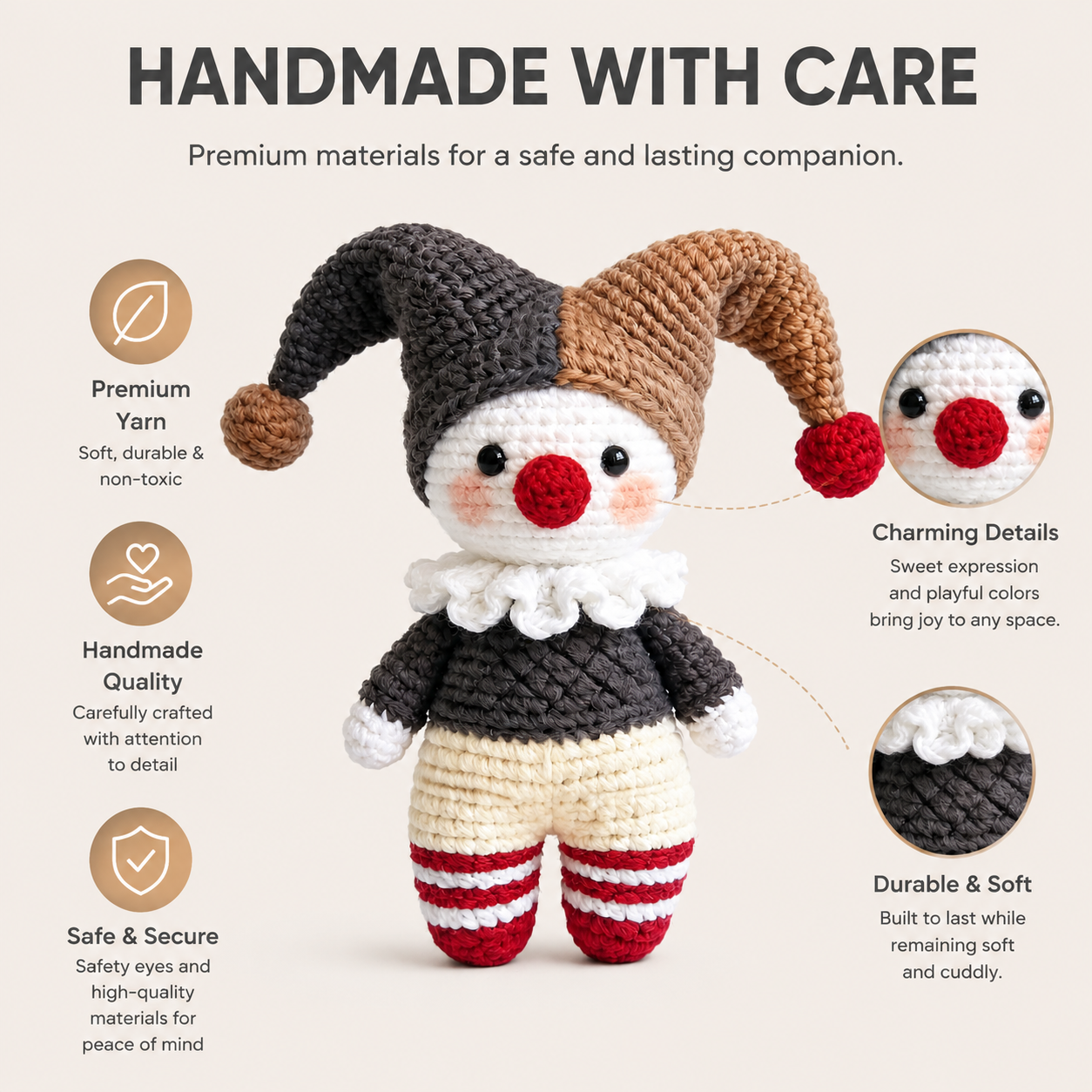 Clown Doll Crochet Kit