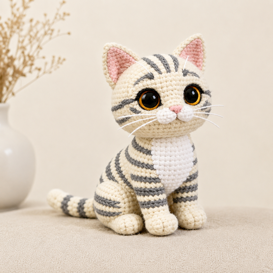 Tabby Cat Crochet Kit