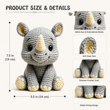 Gray Rhino Crochet Kit