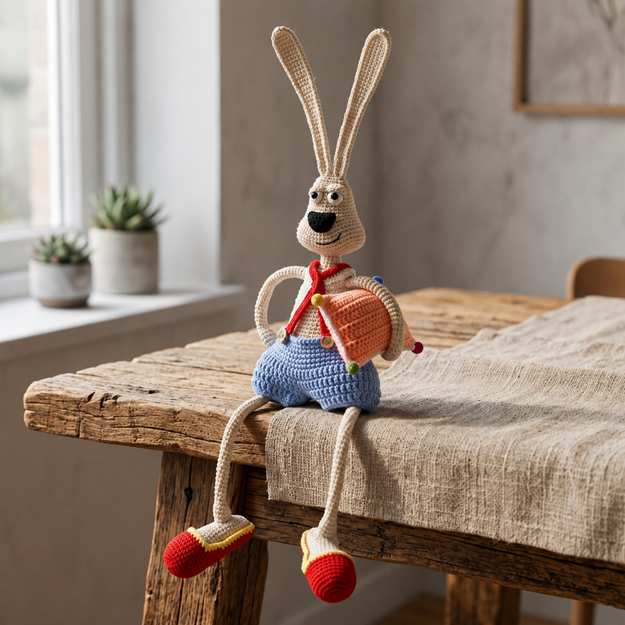 Long-Eared Bunny Crochet Kit for Beginners