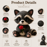 Rose-Holding Raccoon Crochet Kit