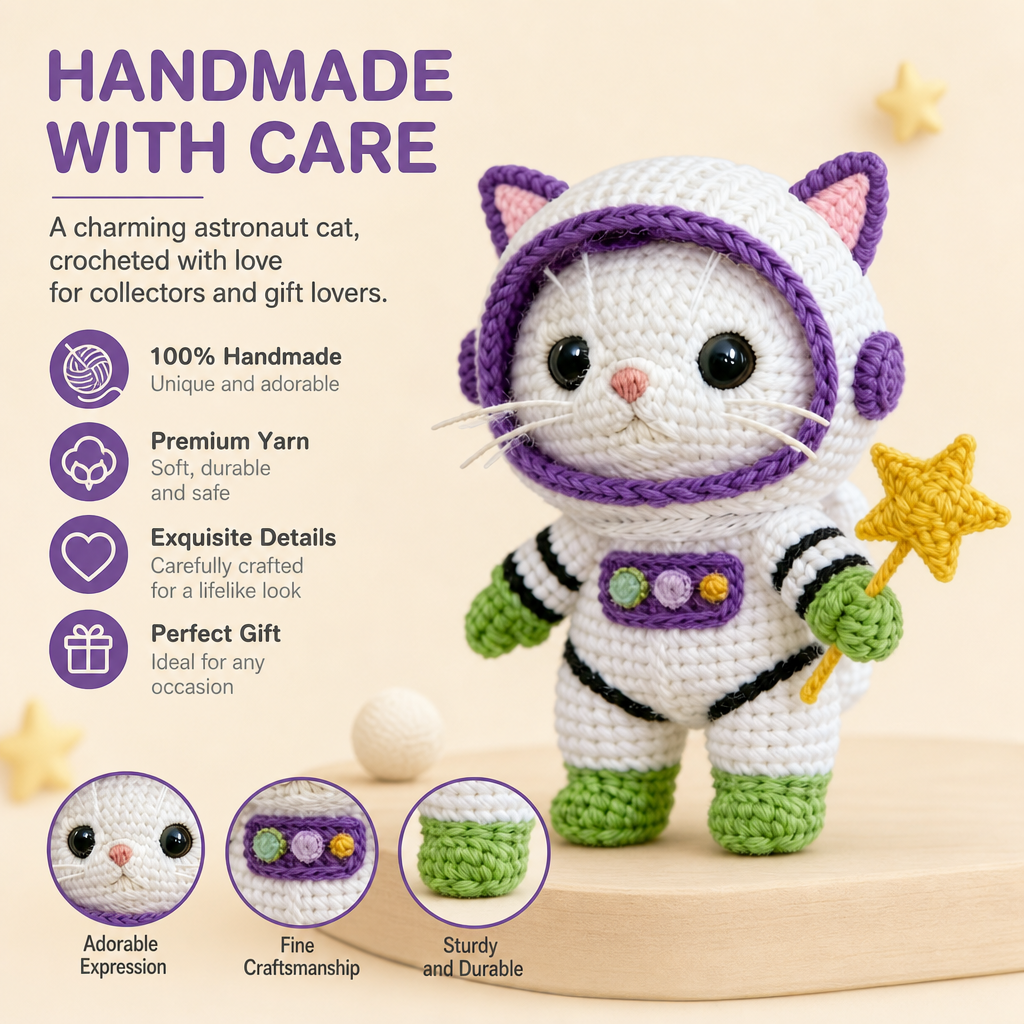 Astronaut Cat Crochet Kit