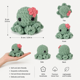 Flower Octopus Crochet Kit – 4 Color Options
