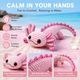Pink Axolotl Crochet Kit