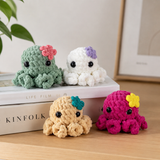 Flower Octopus Crochet Kit – 4 Color Options