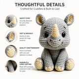 Gray Rhino Crochet Kit