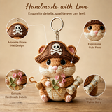 Pirate Mouse Crochet Keychain Kit with Treasure Scroll
