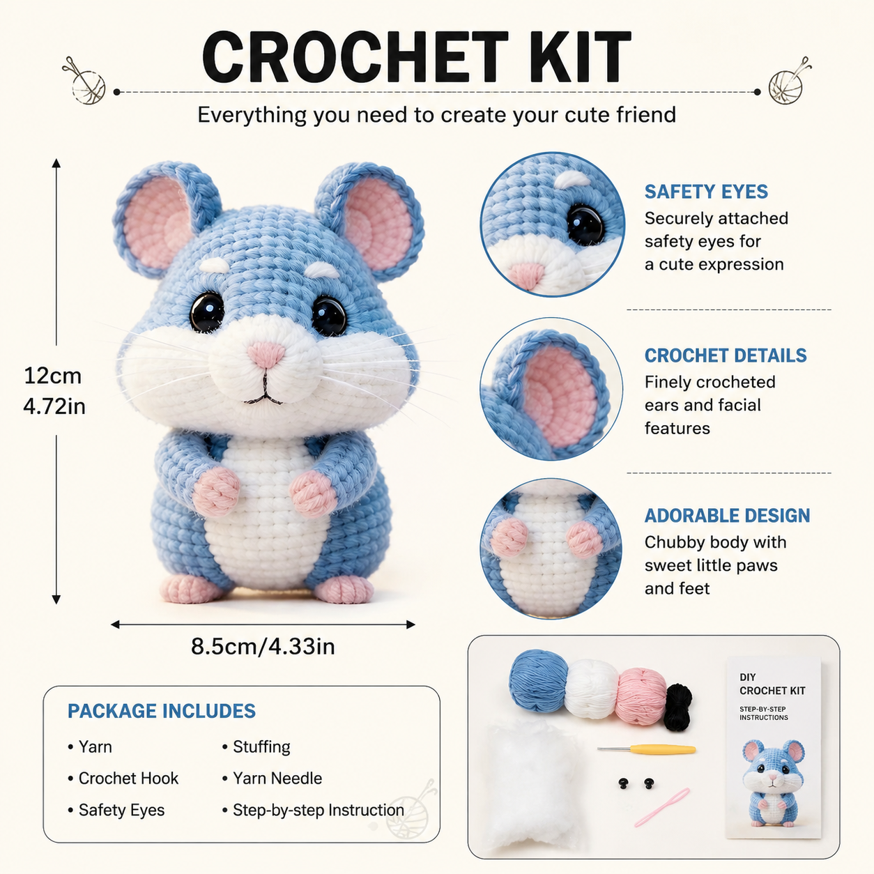 Halloween Bat Crochet Kit