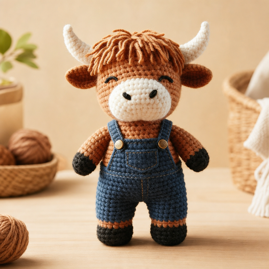 Highland Cow Crochet Kit