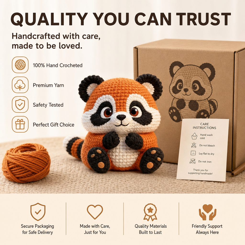 Raccoon Crochet Kit