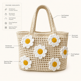 Daisy Tote Bag Crochet Kit