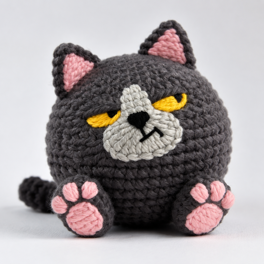 Black Cat Crochet Kit