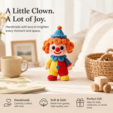 Colorful Clown Crochet Kit with Curly Orange Hair