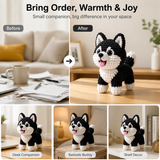 Black and White Husky Crochet Kit