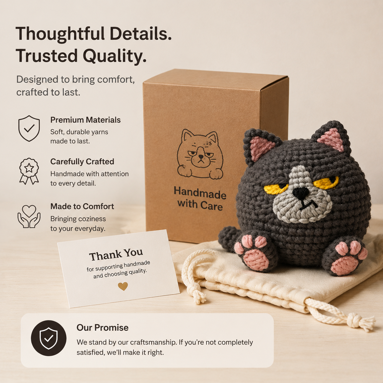 Black Cat Crochet Kit