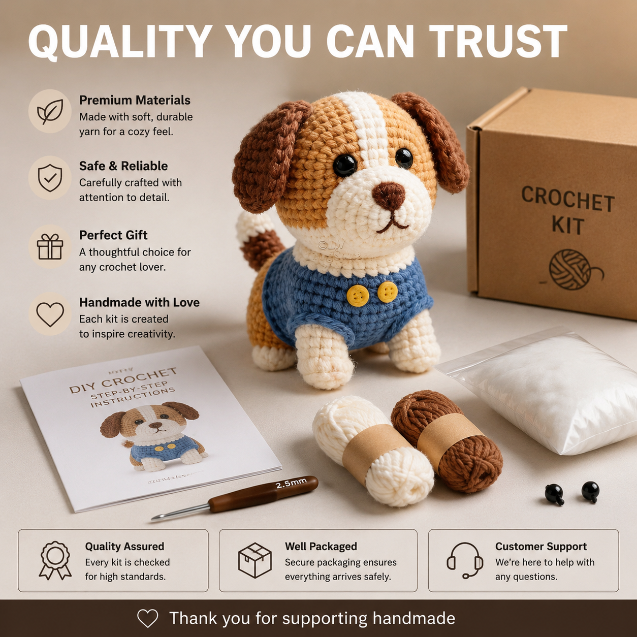 Puppy Crochet Kit